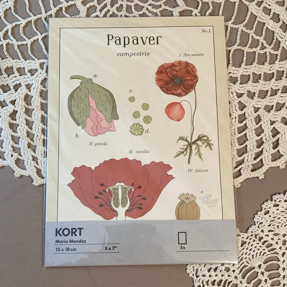 New IKEA Vintage Flowers Botanical Prints Set By Maria Mendez